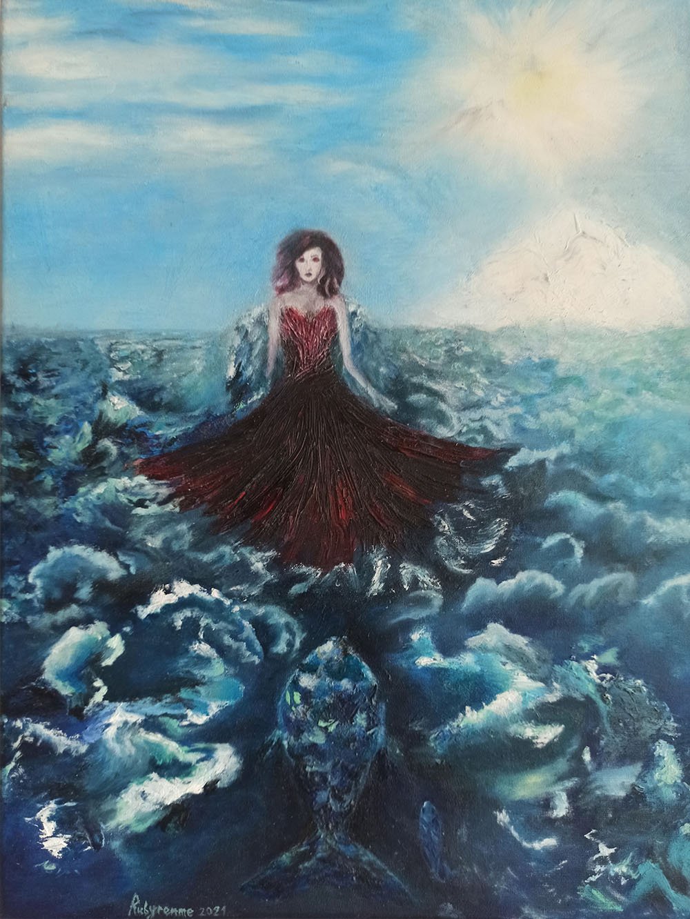 girl on waves